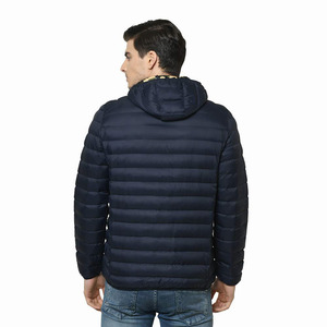 Nylon Men's <b>Winter</b> Puffer <b>Jacket</b> with Hood <b>Long</b> Sleeve Zipper & Pattern Decoration Coated OEM Service Custom Design Eco-Friendly - Product Image 4