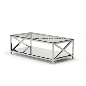 Moderne Brillant Rectangulaire Miroir Table Basse pour Salon - Product Image 1