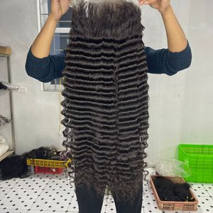 Perruque Full Lace Closure Wig brésilienne naturelle — ali queen, cheveux humains vierges, cuticules, perruque Lace Wig HD, vente en gros - Product Image 2