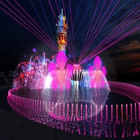 Fontaine à écran d'eau commerciale extérieure en acier inoxydable Water Faery pour spectacle nocturne et événements sur lac ou mer