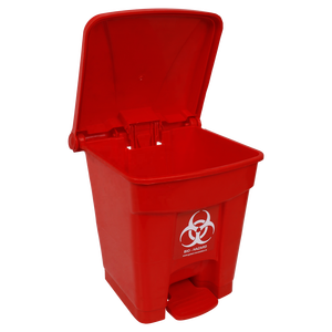 Rectangular Plastic Biohazard Waste <b>Bin</b> with Foot Pedal for Medical Use in Hospitals - Product Image 4