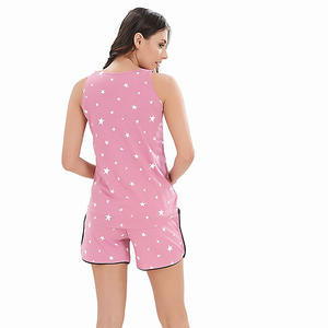 Chemise sans manches légère et à col rond, ensemble de deux pièces, pour femmes, vente en gros, nouvelle collection été - Product Image 2