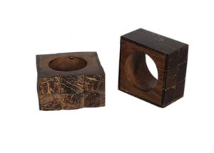 Anillo de madera con forma diferente para servilletas, anillo decorativo de tejido, compra al precio más bajo - Product Image 2