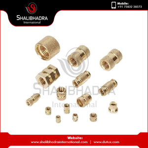 Tuerca de inserción de latón de precisión OEM, redonda y roscada, para herrajes de gabinete, insertos de latón duraderos para uso industrial, proveedor de exportación a granel - Product Image 2