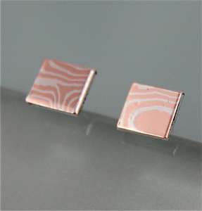 Pendientes hechos a mano de gen Mokume - Product Image 2