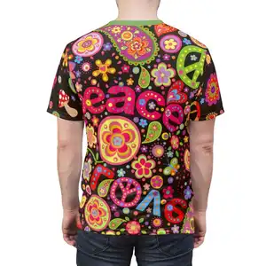 Joyeux Hippie Paix T-shirt Imprimé qui fait ressortir quelques sourires