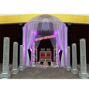 Barato boda cristal Mandap boda real cristal Mandap impresionante boda Metal/cristal Mandap - Product Image 1