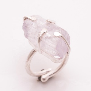 เครื่องประดับที่ดีทำด้วยมือ925แหวนเงินสเตอร์ลิงพร้อมอัญมณี kunzite ที่ยอดเยี่ยมสำหรับงานแต่งงานและงานปาร์ตี้ - Product Image 1