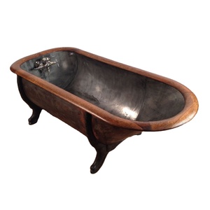 Baignoire autoportante en cuivre antique personnalisée de taille standard adulte gonflable marron et argent pour la salle de bain - Product Image 1