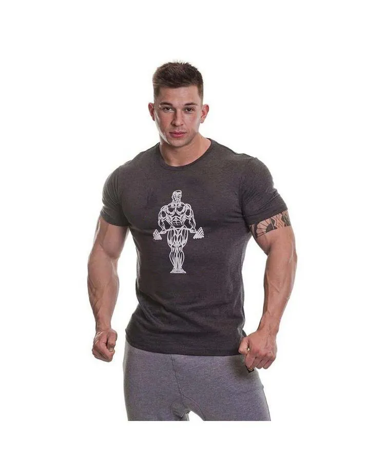 Custom cotton Spandex fitness tshirt Men active athletic training bodybuilding workout clothing wholesale Dry Fitted Gym Shirt