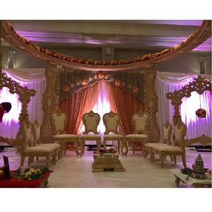 Exclusive Mandap <b>Chairs</b> for Indian Weddings Stylish Wooden Carving Wedding Mandap <b>Chairs</b> Indian Wedding Lagan Mandap <b>Chairs</b> USA - Product Image 1