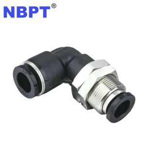 Bulkhead Elbow Union One Touch Fitting PLM Series Push To Connect by NBPT