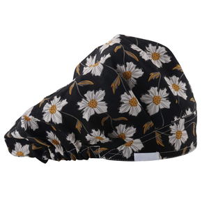 Floral Print Nurse <b>Scrub</b> <b>Cap</b> Unisex Adjustable Hospital Uniform Accessory Spandex/Polyester Woven Breathable Needle Detection - Product Image 2
