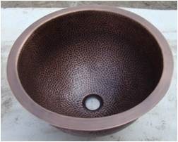 อ่างล้างจานมาตรฐาน,อ่างทองแดงออกแบบแฟนซีทองแดงสำหรับอ่างล้างมือภาชนะใส่น้ำ12L - Product Image 3