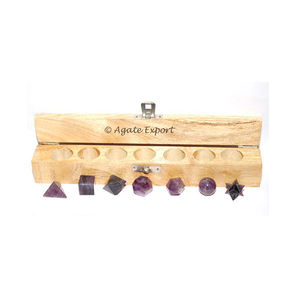 Amatista Natural semipreciosa, juego de Geometría Sagrada - Product Image 1