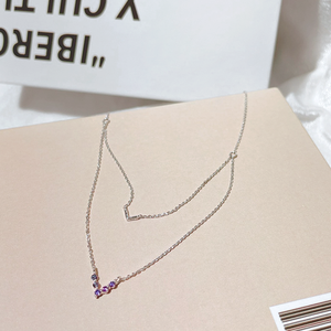 Collar multicapa de plata, joyería de moda, Kolye - Product Image 3