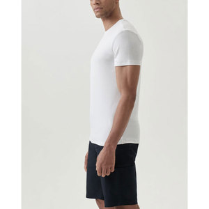 T-shirt personnalisé en bambou biologique pour hommes, vêtement résistant, disponible en plusieurs tailles, blanc ou noir, livraison directe, 2022 - Product Image 4