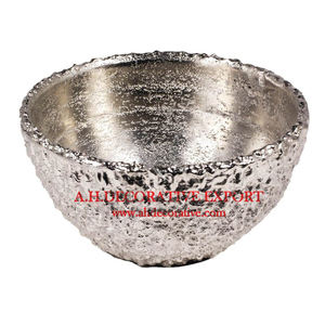 Matière première de Fruits en aluminium nickelé, bol de Snacks au Design Vintage en argent sur Base carrée, bol de center de Table à Logo personnalisé - Product Image 4