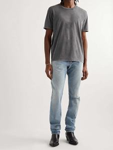 T-shirt vierge personnalisé pour homme, 100% coton épais, délavé à l'acide et à l'eau de Javel, style vintage, respirant, séchage rapide, pour impression numérique, style urbain - Product Image 2