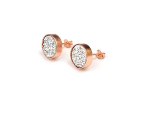 Sameer-Conjunto de pendientes de plata de ley 925 con gemas, juego de pendientes de tuerca con gemas, conectores de joyería de moda, oro rosa plateado, arte y artesanía - Product Image 2