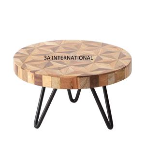 New Texture Promotion Design Wooden Cake Stand and Party Celebration Decorative Cake Rack Single Tier Cake Stand Party - Product Image 1