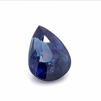 GRS Pierre de saphir bleu naturel certifié Poire à facettes Coupe Rare Pierres précieuses chauffées Grossiste Boutique en ligne à Best Closeout Deals