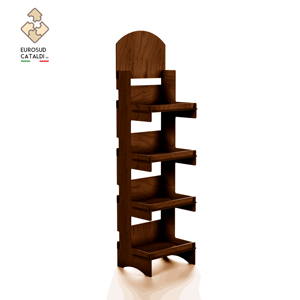 Espositore in legno della migliore qualità EUROSUD CATALDI Made in Italy betulla altezza 170 cm per negozi e supermercati - Product Image 6