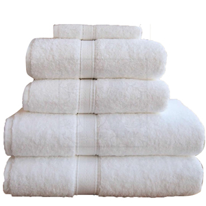 Vente en gros d'usine personnalisé doux absorbant épaissi haute densité 100% coton luxe Dobby visage ensemble de serviettes de bain - Product Image 4