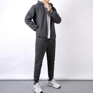 Chándal de invierno para hombre al por mayor, chándal cálido con forro polar para hombre, chándal de temporada de invierno para hombre, chándales de diseño en blanco, conjuntos informales transpirables - Product Image 2