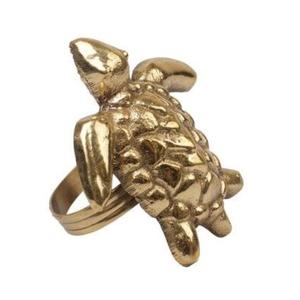 Anillo de latón con estampado de logotipo personalizado, servilletas chapadas en plata de tortuga, Estilo vintage, elegante, venta al por mayor - Product Image 1