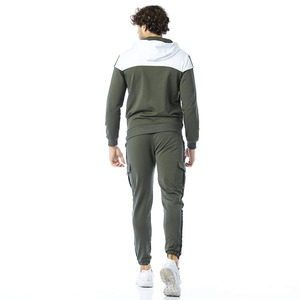 Sweats à capuche personnalisés de haute qualité en coton avec cordon de serrage et jogger brodé ensemble de deux pièces survêtements - Product Image 2
