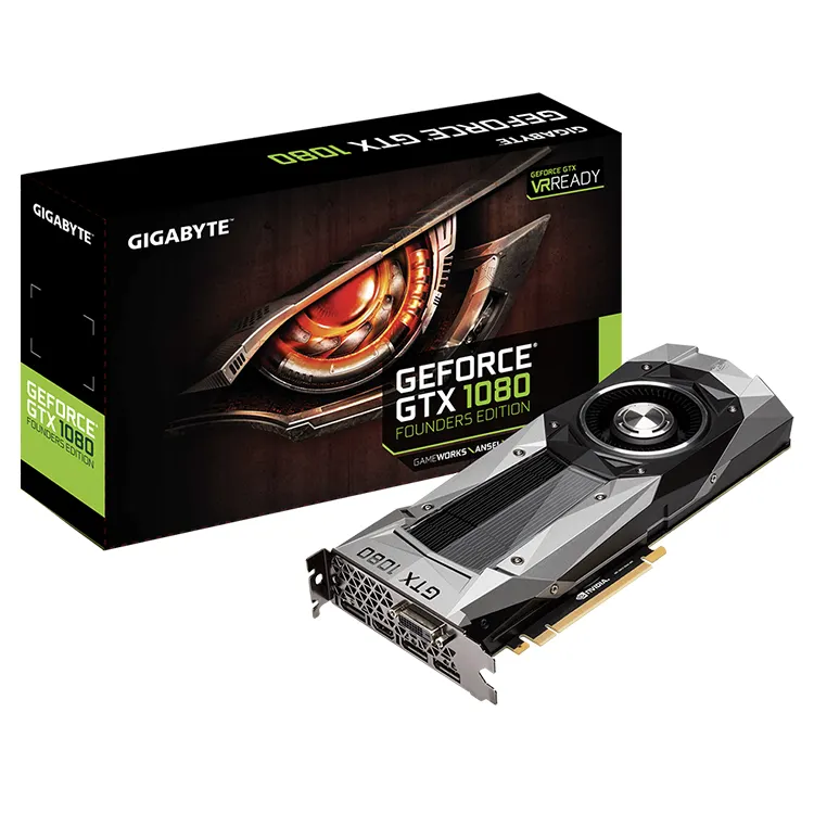 GIGABYTE NVIDIA GeForce GTX 1080 Founders Edition 8G使用済みグラフィックスカード (8GB 256ビットメモリ付き)