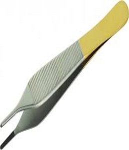 Pinzas Adson para Tejidos de 12 cm, Titanio Marrón, Instrumentos Quirúrgicos, Juego de Instrumentos de Sujeción Manual de Calidad Alemana - Product Image 1