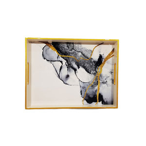 Bandeja de Servicio de Pintura Lacada Hecha a Mano de Arte Moderno Vietnamita de Artesanía Lunar para Uso en el Hogar y Restaurantes de Vietnam - Product Image 5