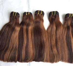 Extensiones de cabello humano Remy, mechones de pelo virgen sin procesar, con cutícula virgen - Product Image 2