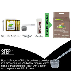 Meilleur prix poudre teintée de henné blond pour sourcils imperméable longue durée Logo personnalisé Kit de teinture pour sourcils MINA à base de plantes marque privée - Product Image 3