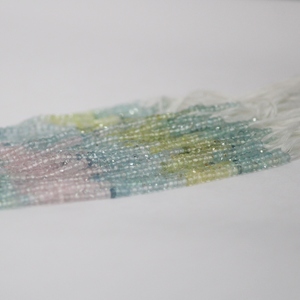3 mét tự nhiên đa Aquamarine mặt rondelle đá quý hạt Strand chuỗi đối với trang sức làm Dây chuyền vòng đeo tay trực tuyến Alibaba - Product Image 4