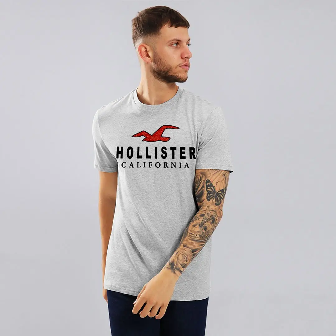 Amazon hot sell Wholesale 95% CottonMen's Slim Fit Tee shirt Longer drop Curved Hem Round Neck Muscle Fitness Mens Gym T-shirts