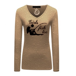 OEM-camisetas de senderismo y Pesca para mujer, ropa de poliéster transpirable, supersuave, ligera, protección UV, manga larga, fps - Product Image 2