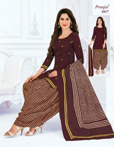 Combinaison décontractée Salwar avec Dupata pour femmes, vêtement en coton, conception imprimée, ensemble de matériel fait à la main, exportation royale - Product Image 3