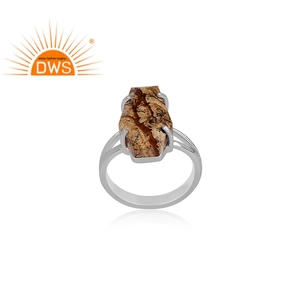 Bijoux en forme de cercueil fait à la main, pierre précieuse jaspe, argent 925, vente en gros, bague - Product Image 2