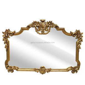 <b>Mirror</b> Carved <b>Gold</b> Leaf Colour From Solid Wood - Product Image 2