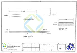 Source d'alimentation manuelle Crochet pointu coudé pour instruments chirurgicaux - Product Image 3
