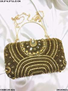 Sac de soirée de créateur ethnique artisanal style pochette - Product Image 3