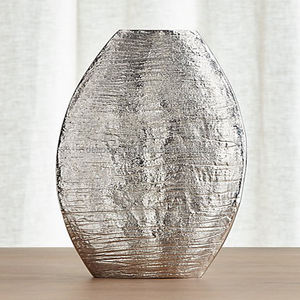 Vase en aluminium plaqué nickel argenté pour décoration intérieure et décoration de mariage vase haut - Product Image 1