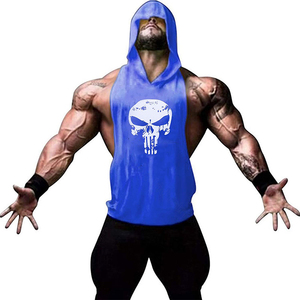 High Quality Fashion <b>Men's</b> Gym Hoodies Gym Tank Top Blank <b>Sleeveless</b> <b>Hoodie</b> - Product Image 1