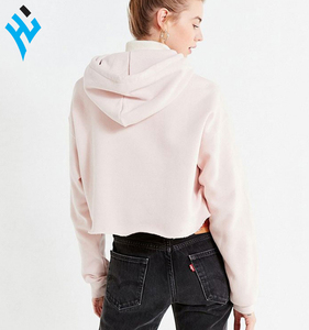 Sudadera con capucha para mujer, de manga larga y 100% de algodón, con logotipo personalizado de alta calidad, ropa ajustada de Color sólido para gimnasio - Product Image 2