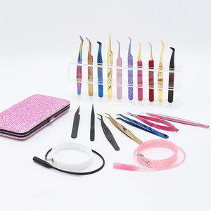 Pince à épiler d'extension de cils en vrac avec outil de levage Logo personnalisé et couleur outils et fournitures de cils de marque privée - Product Image 1