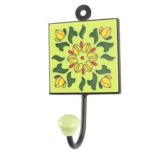 Green Ceramic Floral Rack <b>Coat</b> Wall Hooks Clothes Wall Holder <b>Kids</b> Clothes <b>Hangers</b> Durable Indian Craft - Product Image 2