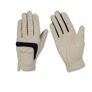 Guante de golf de cuero PU hecho a medida con tacto suave y cómodo y estiramiento MOQ bajo logotipo personalizado unisex para uso manual deportivo - Product Image 2